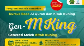 Kementerian Agama (Kemenag) meluncurkan Program Intensif Ramadan bertajuk Generasi Melek Kitab Kuning (Gen-MKing). Sebuah program pembelajaran cara baca Al Qur’an dan naskah kitab kuning. Program ini terbuka untuk kalangan pegawai Kemenag, mahasiswa atau pelajar, Penyuluh Agama Islam, serta masyarakat umum. - foto kemenag