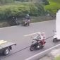 Oknum Patwal di Bogor Memepet Pengendara Motor 
