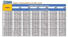 Syarat dan Tabel KUR BRI 2025 Pinjaman Rp50-Rp100 Juta