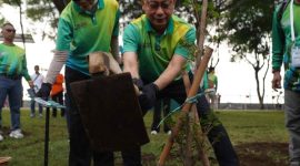Penanaman Pohon Serentak APEKSI, Taman Surabaya Disulap Jadi Hutan Kota oleh 98 Wali Kota