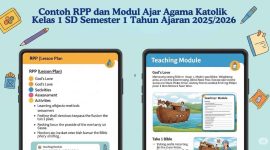 Contoh RPP dan Modul Ajar Agama Katolik Kelas 1 SD Semester 1 Tahun Ajaran 2025/2026